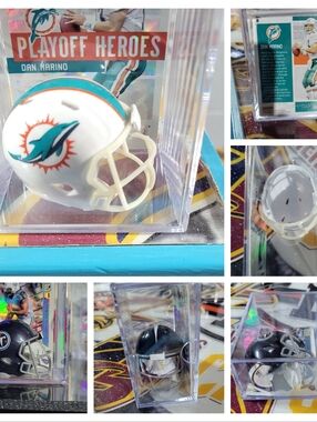 Miami Dolphins Mini Helmet Display with Dan Marino Card